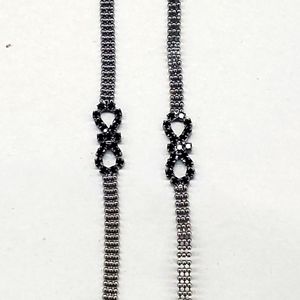 Brazilian Crystal Black Bra Straps